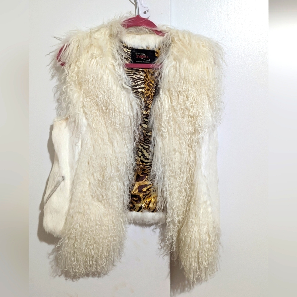 White Real Fur Vest